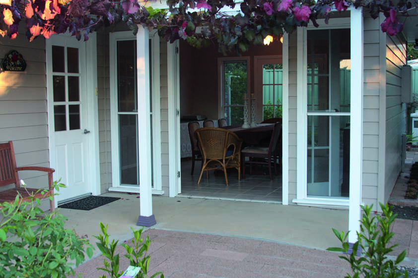 Private patio area with outdoor seating